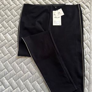 Brand New w/Tags Zara rhinestone trim black high rise leggings.